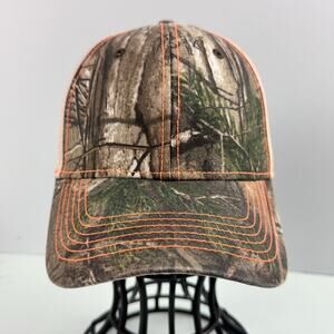H3 Headwear Baseball Cap Realtree Camouflage Beige Orange SnapBack One Size‎ EUC